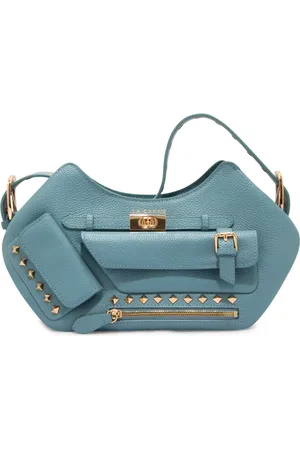 La Carrie Femme, Sacs, Bleu, Taille: ONE Size Sac en Cuir Rock Pocket Moyen
