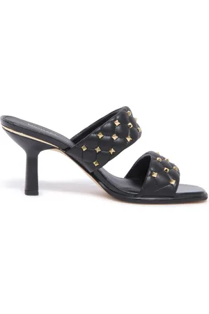 Michael Kors Femme, Chaussures, Noir, Taille: 36 EU Sandales Amelia avec Clous Dorés