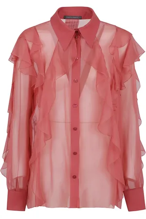 Alberta Ferretti Femme, Blouses et Chemises, Rose, Taille: 36 FR Chemisier en mousseline