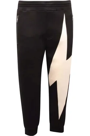 Neil Barrett Homme, Pantalons, Noir, Taille: M Tri-Colour Bolt Pantalons de survêtement
