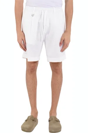 Paolo Pecora Homme, Shorts, Blanc, Taille: M Shorts Bermuda en Coton avec Poches