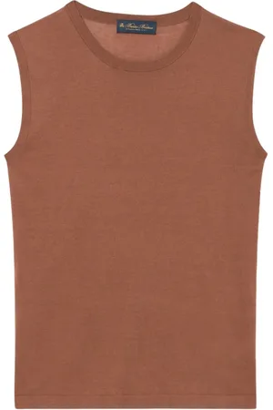 Brooks Brothers Femme, Tops, Brun, Taille: 44 FR Haut en Mélange de Soie