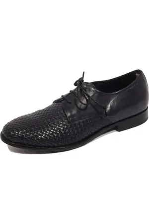 Alexander Hotto Homme, Chaussures, Bleu, Taille: 40 EU Chaussure en cuir vintage avec style Intreccio