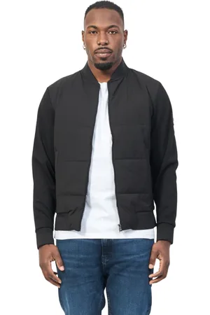 HUGO BOSS Homme, Vestes, Noir, Taille: L Pull Hybride Noir avec Rembourrage Technique