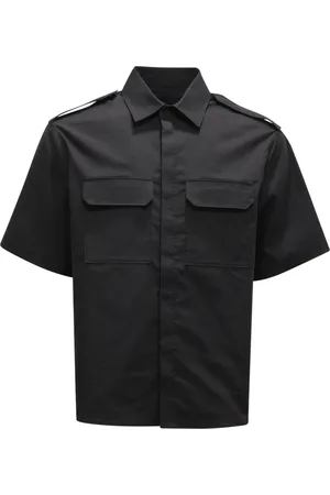 Neil Barrett Homme, Chemises, Noir, Taille: XL Chemise Loose Fit Tech Noire Coton