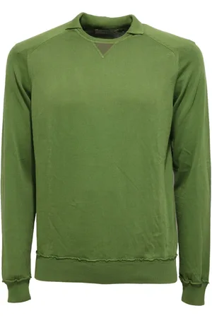 ALPHA STUDIO Homme, Pulls, Vert, Taille: M Pull Vert Vintage Fabriqué en Italie