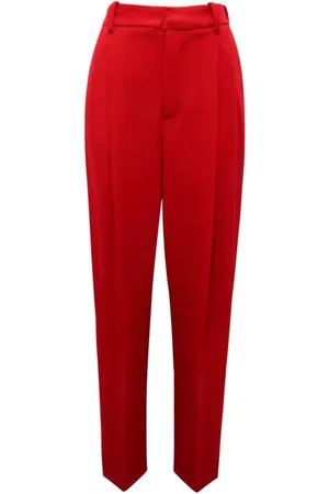 Elisabetta Franchi Femme, Pantalons, Rouge, Taille: 38 FR Pantalon Passion Rouge Made in Italy