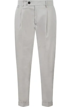 LOW BRAND Homme, Pantalons, Gris, Taille: W31 Pantalon Gris avec Ourlet Relevé