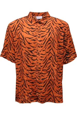 Family First Homme, Chemises, Multicolore, Taille: L Chemise Orange Shs220110G Modèle
