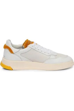 Ghoud Homme, Chaussures, Blanc, Taille: 41 EU Tweener Baskets Basses en Cuir Blanc/Jaune