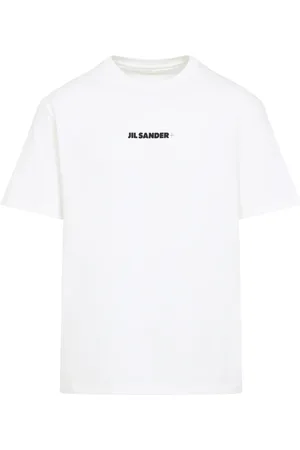 Jil Sander Homme, Tops, Blanc, Taille: L T-shirt Blanc Coupe Moderne