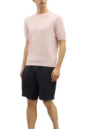 Boglioli Homme, Tops, Rose, Taille: M T-shirt en coton teint