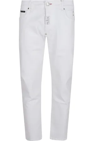 Philipp Plein Homme, Jeans, Blanc, Taille: W32 Jeans Blancs Style Décontracté Look Fashion