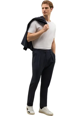 Boglioli Homme, Pantalons, Bleu, Taille: L Pantalon confort en laine stretch Canva