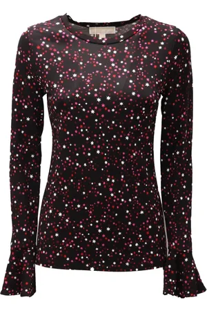 Michael Kors Femme, Blouses et Chemises, Noir, Taille: 36 FR Pull en Viscose de Luxe en Ultraviolet