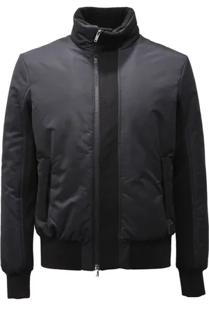 Dondup Homme, Vestes, Noir, Taille: M Bomber Bleu avec Inserts en Maille
