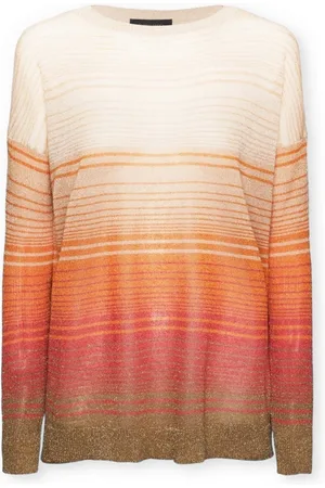 Elena Miro Femme, Pulls, Multicolore, Taille: 46 FR Pull à rayures dégradées