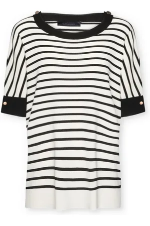 Elena Miro Femme, Pulls, Multicolore, Taille: 42 FR Pull à manches courtes