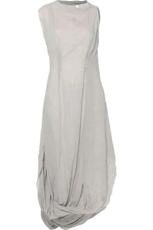 Lauren Manoogian Femme, Robes, Gris, Taille: 38 FR Robe Longue Grise Cendrée à Torsades