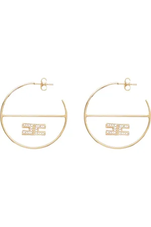 Elisabetta Franchi Femme, Accessoires, Jaune, Taille: ONE Size Boucles d