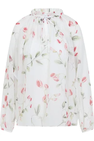 Giambattista Valli Femme, Blouses et Chemises, Multicolore, Taille: 38 FR Chemise Blanche en Soie Style Élégant