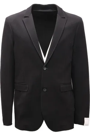 Paolo Pecora Homme, Vestes, Noir, Taille: L Veste en jersey avec finition bord brut