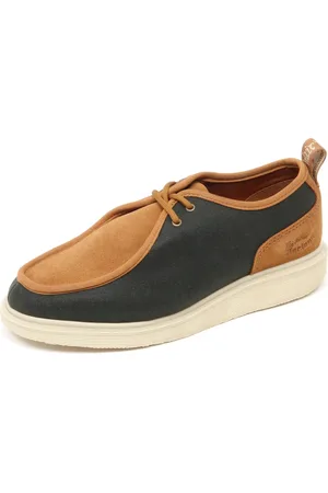 Dr. Martens Femme, Chaussures, Brun, Taille: 37 EU Chaussures vertes en cuir avec daim