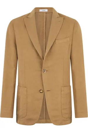 Boglioli Homme, Vestes, Brun, Taille: S Veste K en satin de coton et lin