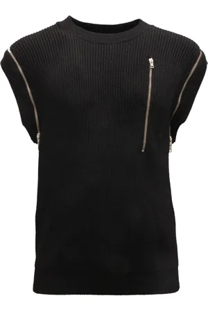Moschino Homme, Vestes, Noir, Taille: L Pull sans Manches en Laine Style Couture