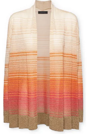 Elena Miro Femme, Pulls, Multicolore, Taille: 38 FR Cardigan à rayures dégradées