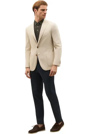 Boglioli Homme, Vestes, Blanc, Taille: XL Stretch Cotton Piqué K-Jacket