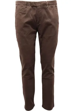 Paolo Pecora Homme, Pantalons, Brun, Taille: M Pantalon en Coton Marron