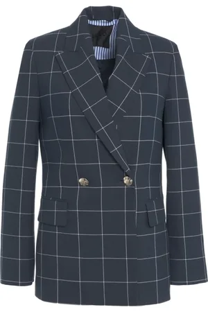 Liu Jo Femme, Vestes, Bleu, Taille: 36 FR Blazer Bleu Double-Breasted Design Élégant