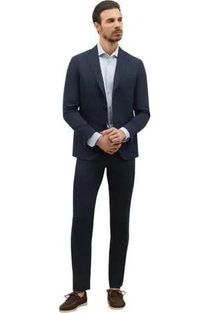Boglioli Homme, Costumes, Bleu, Taille: XL Costume K-Suit en satin de lin Tencel