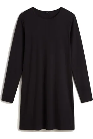 Vans Femme, Robes, Noir, Taille: 42 FR Robe côtelée à manches longues