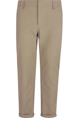 Dondup Homme, Pantalons, Brun, Taille: W34 Pantalon Marron Coupe Élégante Mélange Coton