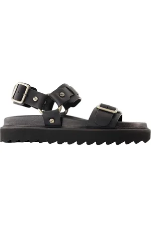 Acne Studios Femme, Chaussures, Noir, Taille: 37 EU Sandales Noires à Bride Cheville en Cuir