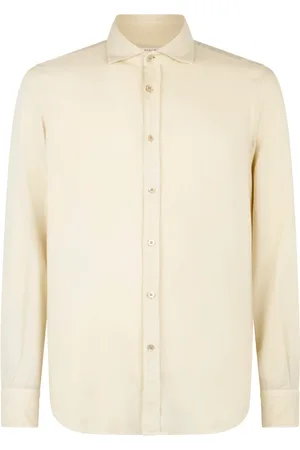 Boglioli Homme, Chemises, Blanc, Taille: M Garment Dyed Vaiella Shirt