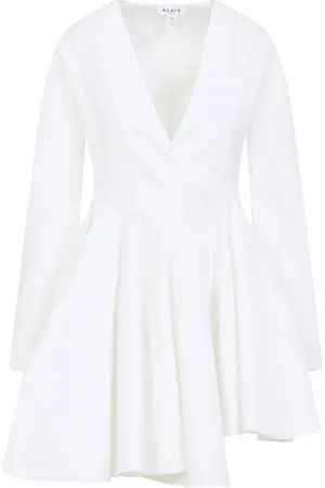 Alaïa Femme, Robes, Blanc, Taille: 36 FR Robe blanche élégante pour femmes