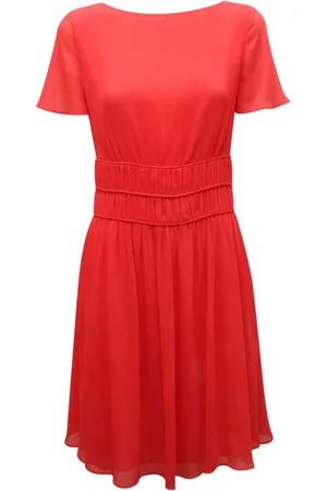 Emporio Armani Femme, Robes, Rouge, Taille: 38 FR Robe Élégante avec Fermeture Éclair