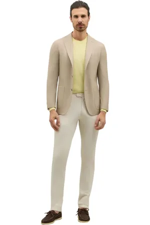 Boglioli Homme, Pantalons, Blanc, Taille: S Chinos droits en coton stretch