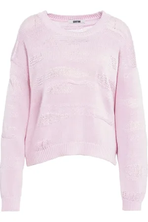 Mauro Grifoni Femme, Pulls, Rose, Taille: 36 FR Pull en Tricot Rose Design Élégant