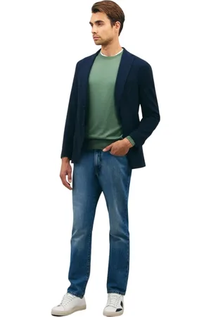 Boglioli Homme, Vestes, Bleu, Taille: M Veste légère en laine de haute performance K