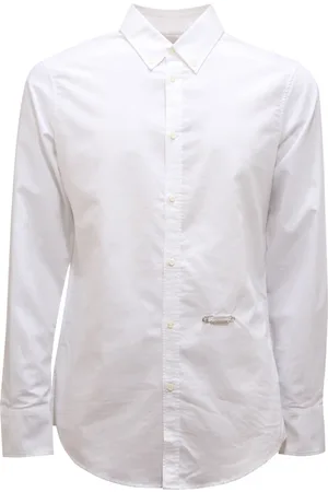 Dsquared2 Homme, Chemises, Blanc, Taille: 2XL Chemise à Boutons Made in Italy
