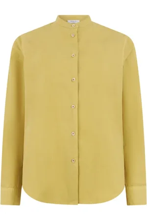 Boglioli Femme, Blouses et Chemises, Vert, Taille: 38 FR Chemise Guru en Popeline de Coton