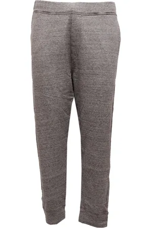 Dsquared2 Homme, Pantalons, Gris, Taille: L Pantalon de Survêtement en Coton Gris Fabriqué en Italie