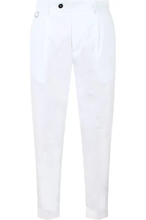 LOW BRAND Homme, Pantalons, Blanc, Taille: W36 Pantalon Blanc Jambe Droite