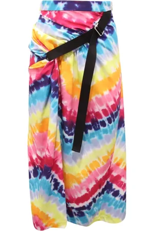 Kenzo Femme, Jupes, Multicolore, Taille: 40 FR Jupe Midi Imprimée à Volants