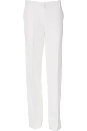 Heartmade Femme, Pantalons, Blanc, Taille: 36 FR Pantalon classique à taille élastique blanc cassé