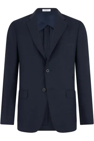 Boglioli Homme, Vestes, Bleu, Taille: XL Veste Prince de Galles en laine et soie de luxe B-Line